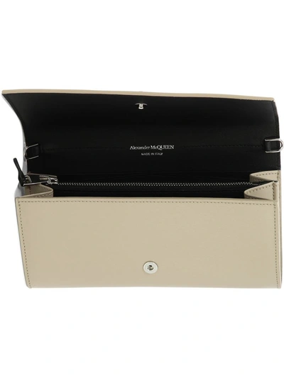 Shop Alexander Mcqueen "skull" Crossbody Wallet In Beige