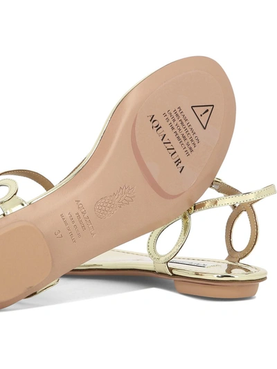 Shop Aquazzura "almost Bare" Sandals In Gold