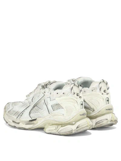 Shop Balenciaga "runner" Sneakers In White