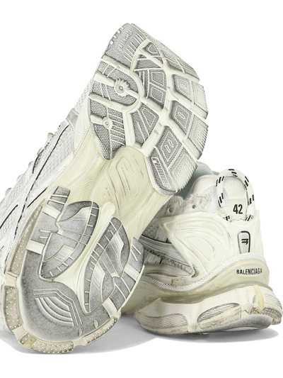 Shop Balenciaga "runner" Sneakers In White