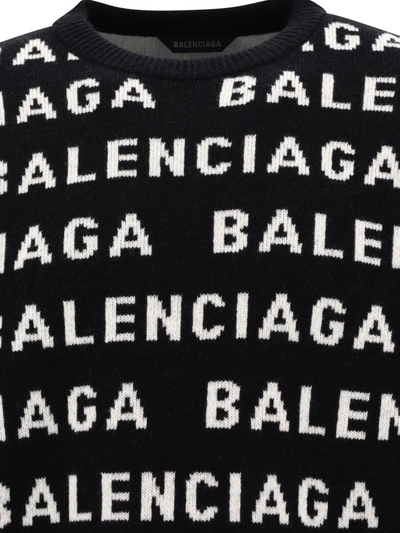 Shop Balenciaga Sweater With Logo In Black