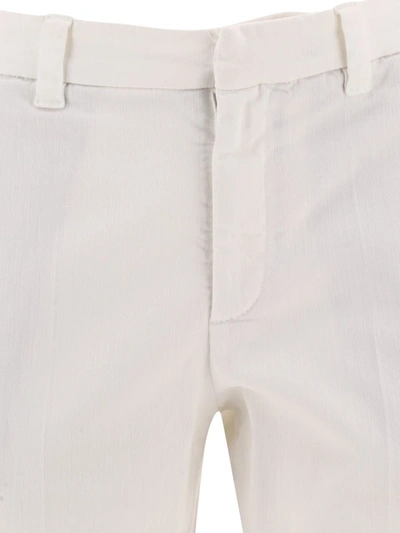 Shop Brunello Cucinelli Cigarette Trousers In White