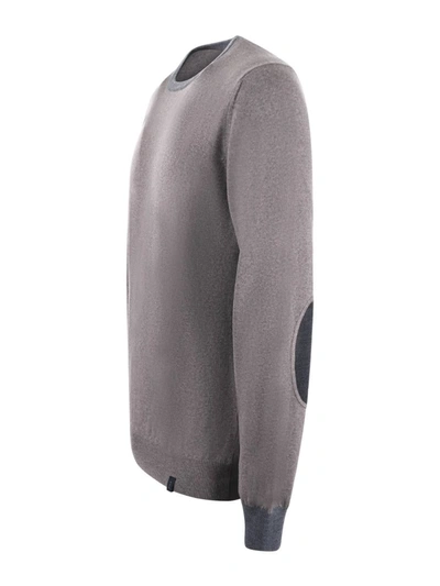 Shop Fay Sweater In Tortora/grigio