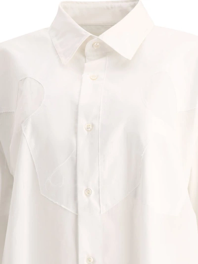 Shop Maison Margiela Cotton Poplin Shirt Dress In White