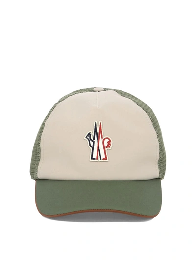 Shop Moncler Grenoble Cap With Mesh Panels In Green
