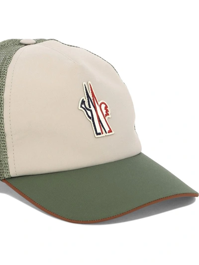 Shop Moncler Grenoble Cap With Mesh Panels In Green