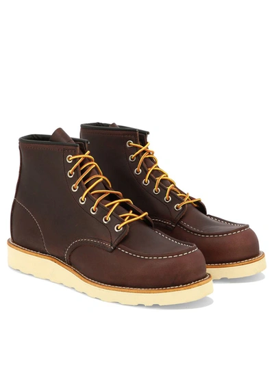 Shop Red Wing Shoes "6 Inch Moc" Lace-up Boots In Brown