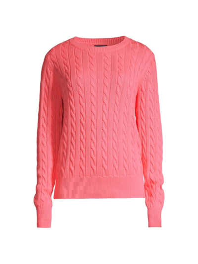 Shop Vineyard Vines Women's Cable-knit Cotton Sweater In Cayman