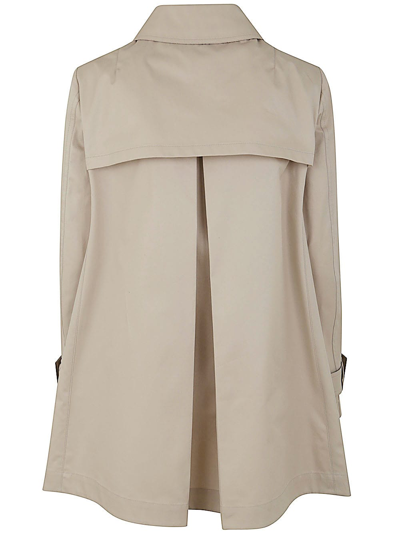 Shop Herno A Line Short Trench In Pearl Grey