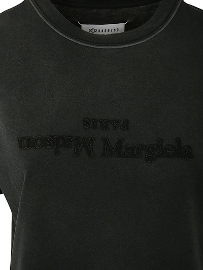 Shop Maison Margiela T-shirt In Washed Black