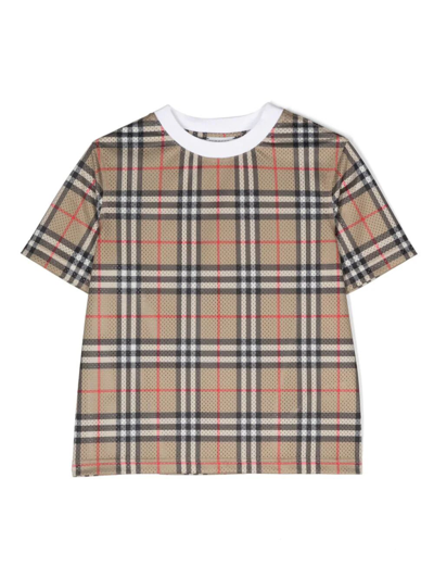Shop Burberry Kb5 Percy T-shirt In Archive Beige Ip Chk