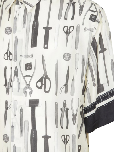 Shop Fendi Shirt Ov Hita Tools Silk In Mtg Sambuco