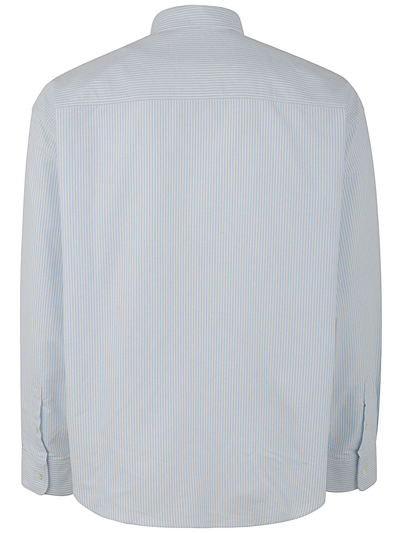 Shop Ami Alexandre Mattiussi Boxy Fit Shirt In Sky Blue Natural White