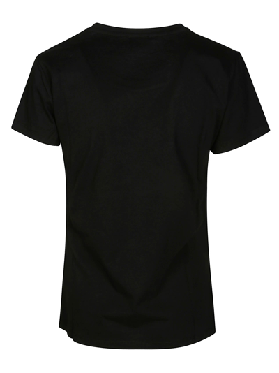 Shop Liu •jo Bandana Logo T Shirt In Black