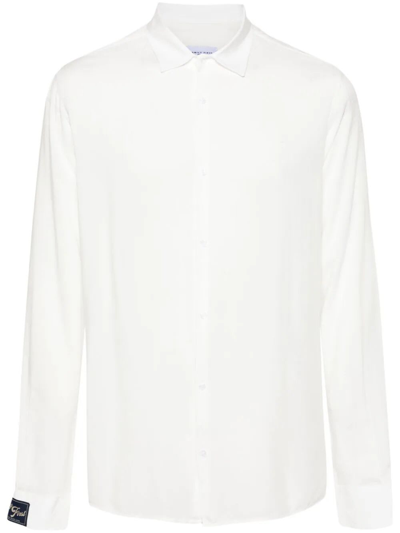 Shop Family First Milano Long Viscose Shirt In White