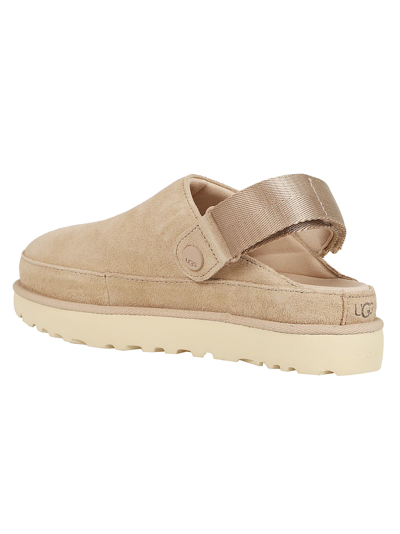Ugg Sand Goldenstar Suede Mules In Dri Driftwood