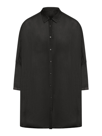 Shop 120% Lino Short Sleeve Woman Shirt In Black