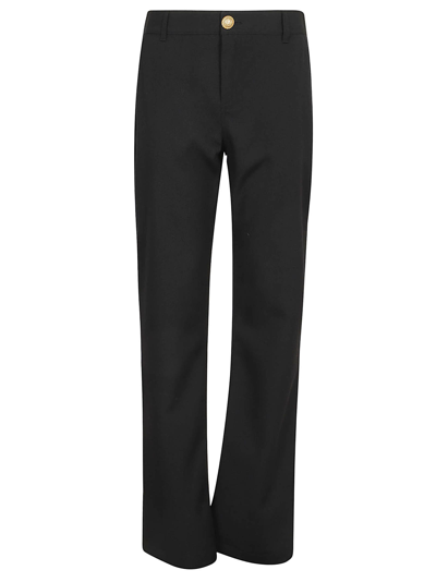 Shop Balmain Lw Gdp Bootcut Pants In Pa Noir