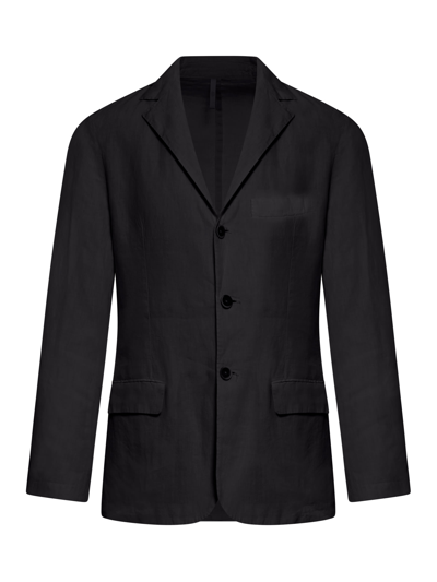 Shop 120% Lino Men Jacket In Black