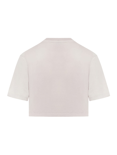 Shop Off-white Laundry Cropped Tee In Burnished Lilac Burn