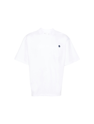 Shop Sacai S Cotton Jersey T-shirt In White