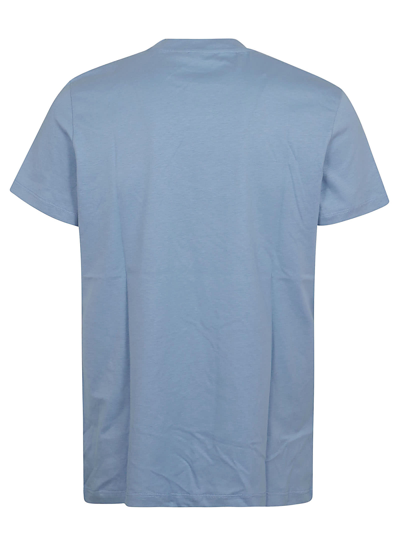 Shop Balmain Flock T-shirt - Classic Fit In Slf Bleu Pale Naturel