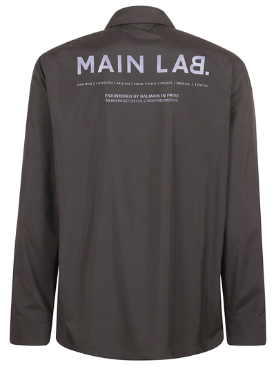 Shop Balmain Main Lab - Recycled Nylon Shirt In Pa Noir