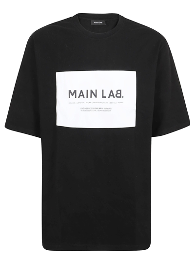 Shop Balmain Main Lab - Label T-shirt In Eab Noir Blanc