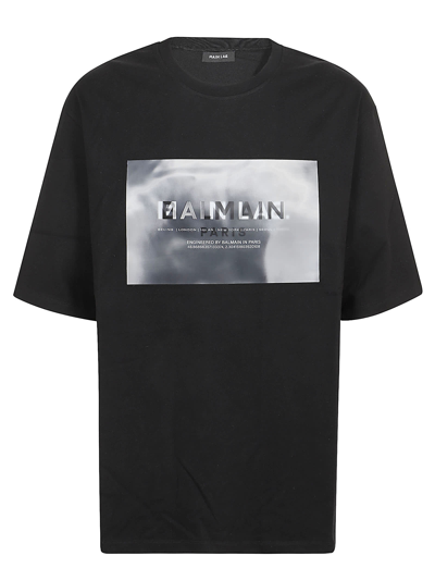 Shop Balmain Main Lab - Holographic T-shirt In Pa Noir