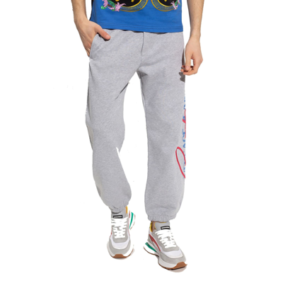 Shop Versace Jeans Couture Jeans Couture Logo Track Pants In Gray