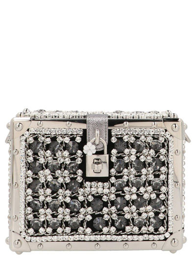 Shop Dolce & Gabbana Embellished Tote Bag In Crystal/nero
