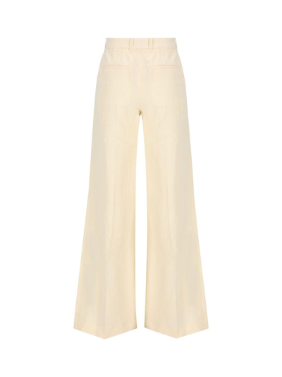 Shop Chloé Wide-leg Tailored Trousers In Coconut Milk