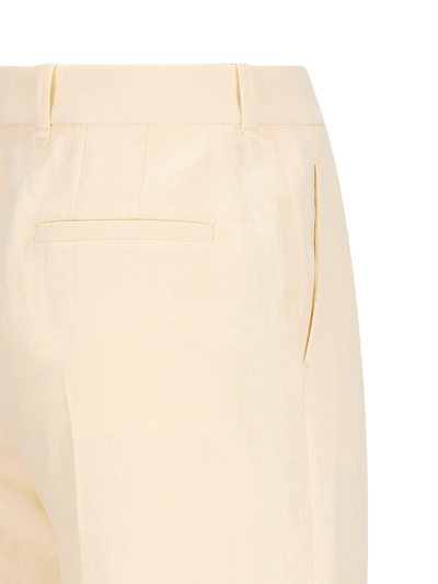 Shop Chloé Wide-leg Tailored Trousers In Coconut Milk
