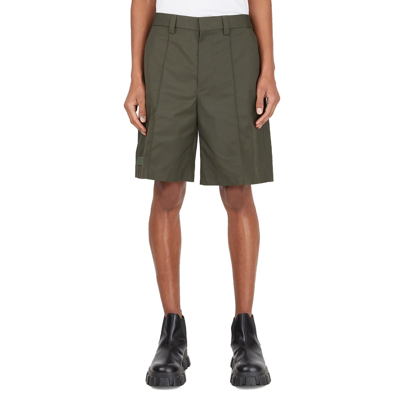 Valentino Vltn Tag Shorts Men In Green