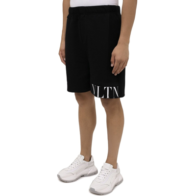Shop Valentino Track Shorts In Black