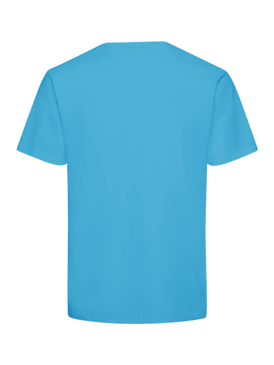 Shop Maison Kitsuné Fox Head Patch Regular Tee Shirt In Enamel Blue