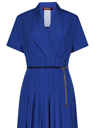 Shop Max Mara Alatri Midi Dress In Blue
