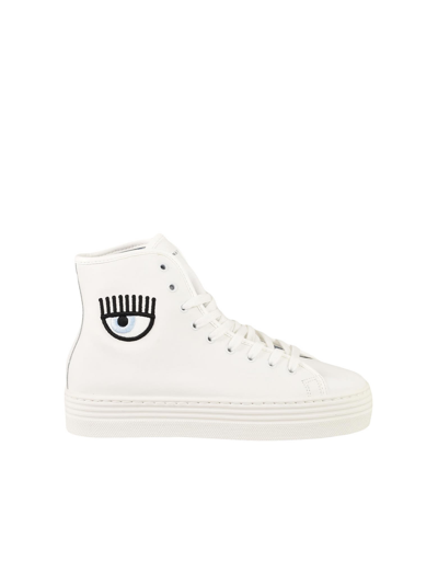 Shop Chiara Ferragni Womens White Sneakers