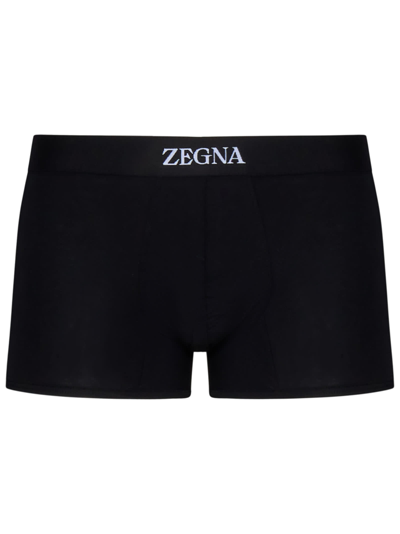 Shop Zegna Boxer In Black