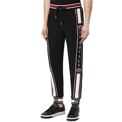Shop Dolce & Gabbana Logo Pants In Black