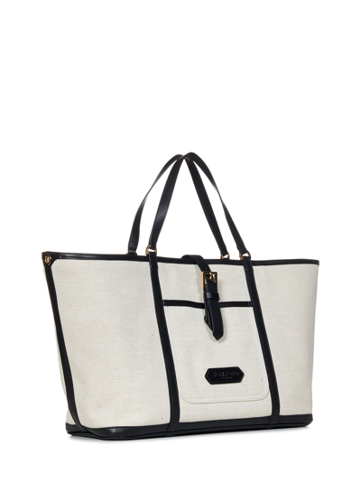 Shop Tom Ford East West Tote In Beige