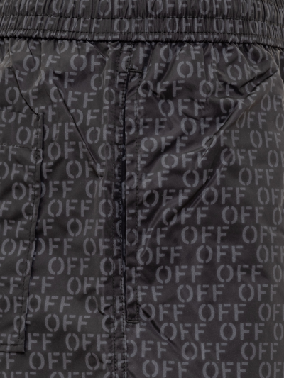 Shop Off-white Monogram Off Boxer Swimshorts In Black