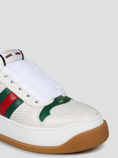 Shop Gucci Web Screener Trainer In White