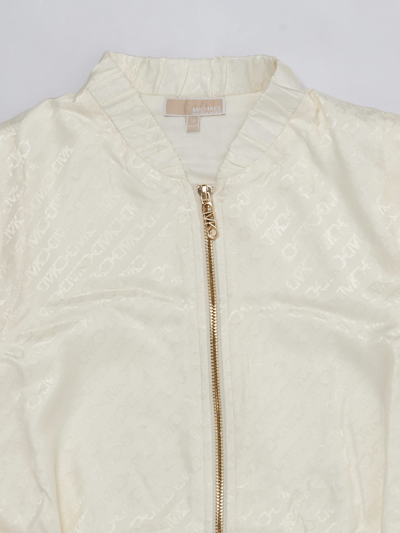 Shop Michael Kors Jacket Hoodie In Crema