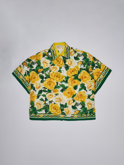 Shop Dolce & Gabbana Shirt Shirt In Bianco-giallo