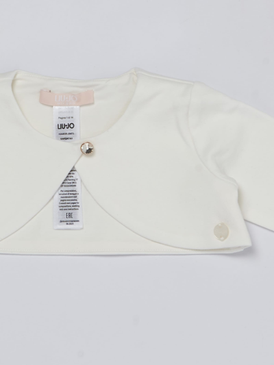 Shop Liu •jo Jacket Cardigan In Bianco