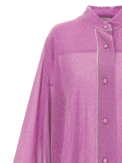 Shop Oseree Lumiere Plumage Shirt In Purple