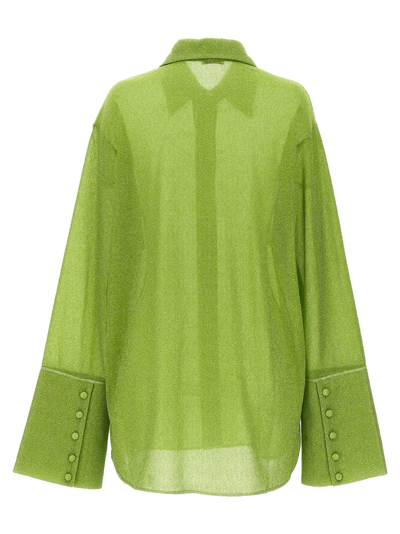 Shop Oseree Lumiere Shirt In Green