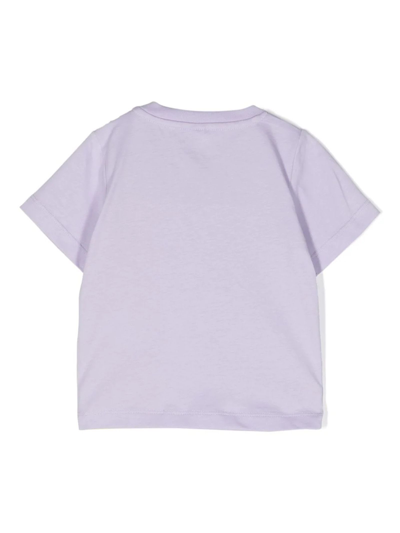 Shop Stella Mccartney Lilac Cotton Tshirt In Lilla