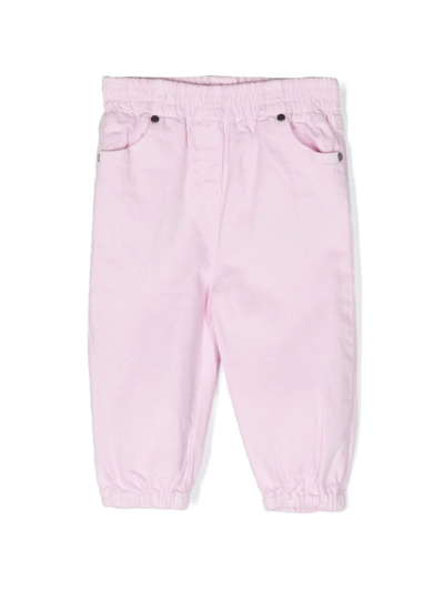 Shop Stella Mccartney Pink Cotton Trousers In Rosa